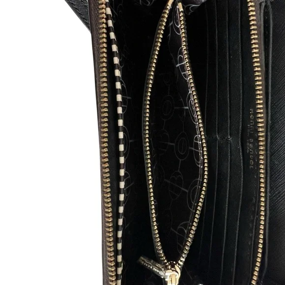 Henri Bendel 2 in 1 Centennial Stripe Wallet On A String / Black Crossbody Purse - Picture 8 of 16